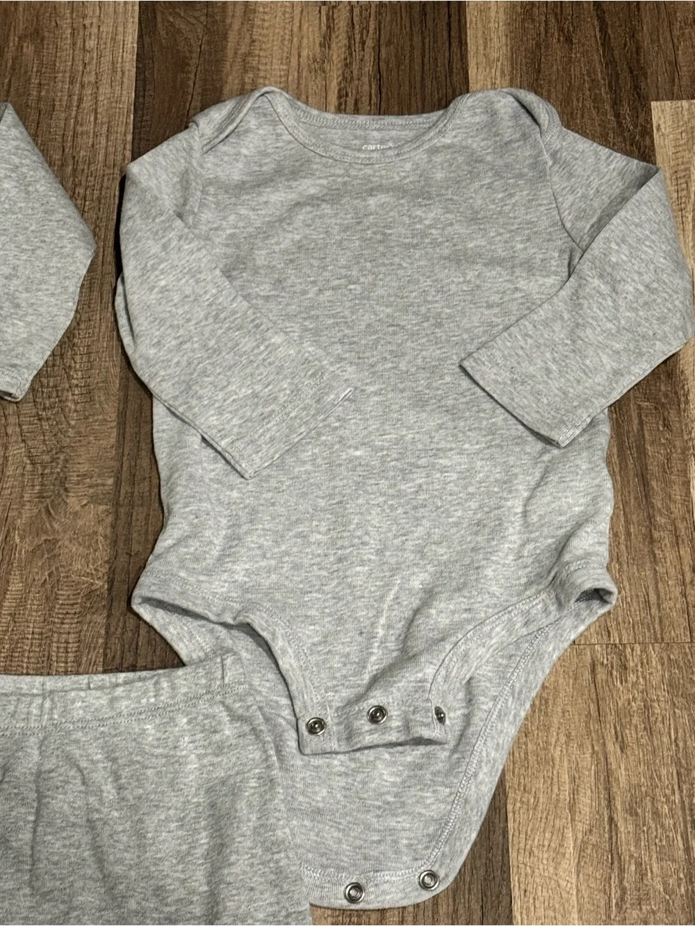 Carter's Orange & Gray 3-Piece One-Piece Bodysuit Set - 